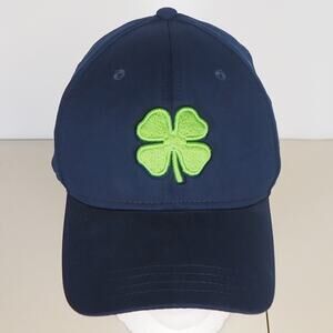 Black Clover Live Lucky Navy Hat Cap Men L/XL Stretch Fitted 3-D Embroidery Golf